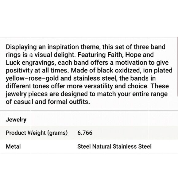 Set of 3 Band Rings - Picture 7 of 7